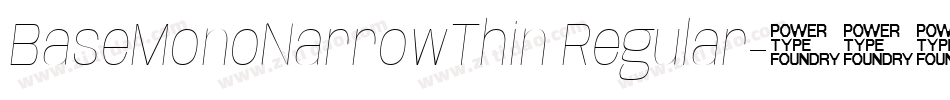 BaseMonoNarrowThin Regular字体转换